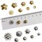 160Pcs Spacer Beads Caps, Bali Style Mixed Tibetan Silver and Antique Gold Flower Bead Caps for Bracelet Necklace Earrings Jewelry Making Supplies